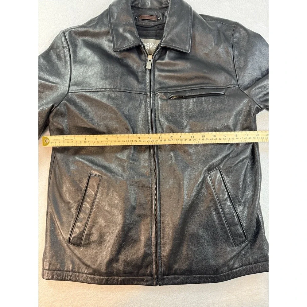 Wilsons Leather Black Insulated Thinsulate Men's Mid-Length Zip Jacket Size M